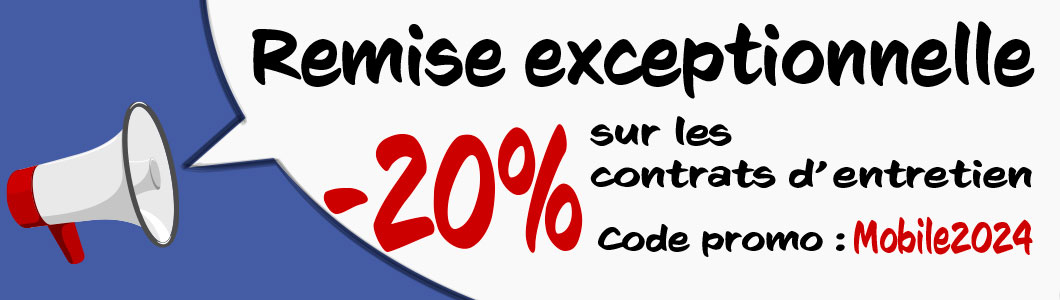 Offre de 20% de remises sur les contrats d'entretien